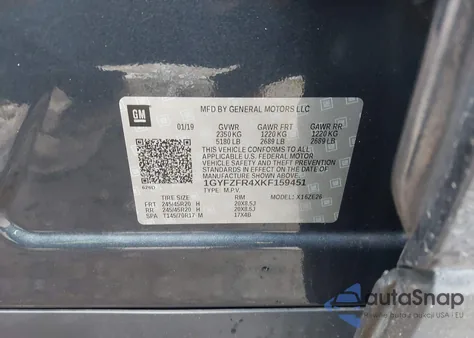 2019 Cadillac Xt4 Sport из США, поврежденный, VIN 1GYFZFR4XKF159451